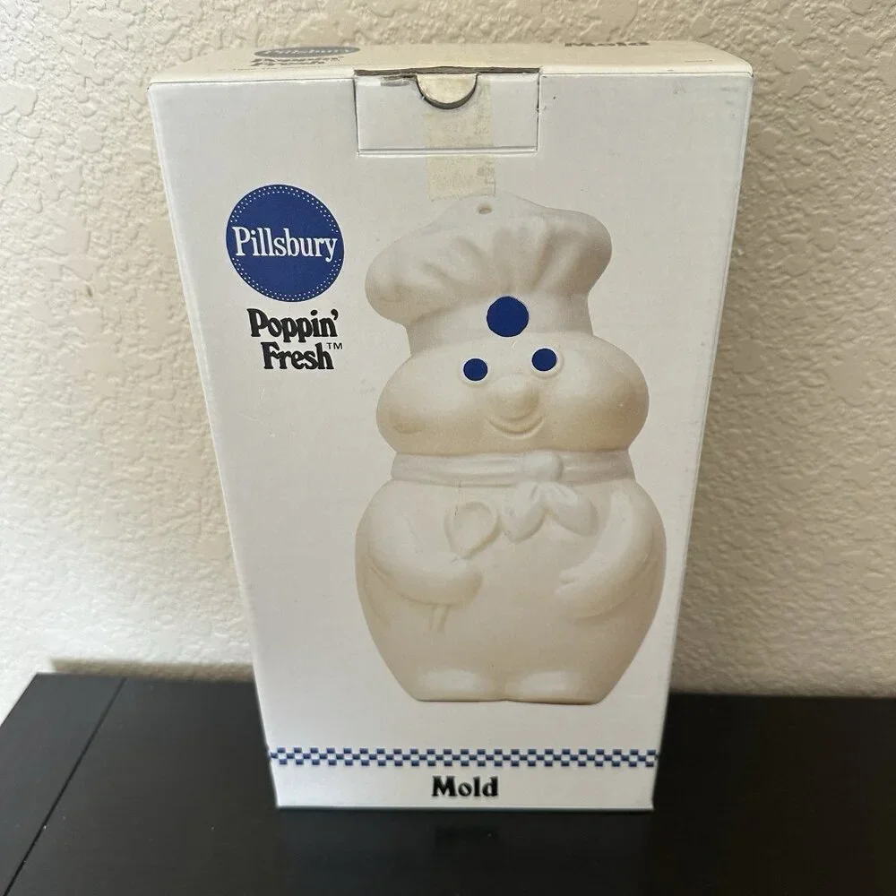 Pillsbury Poppin Fresh  ceramic Mold advertising figure 1988‎ B & M in box